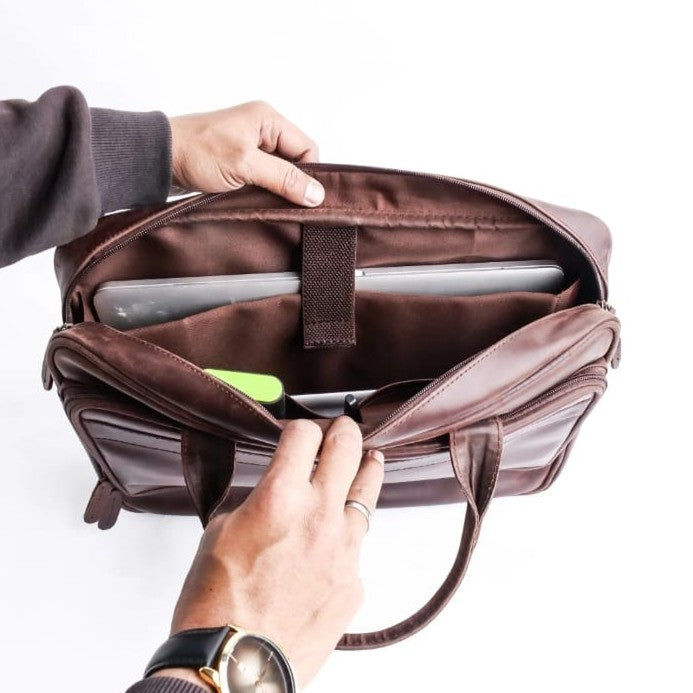 Urban edge leather bag